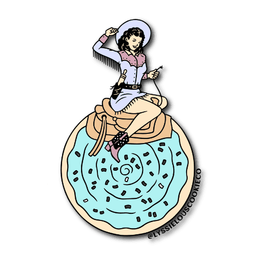 Cookie Cowgirl Vinyl Die Cut Sticker